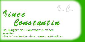 vince constantin business card